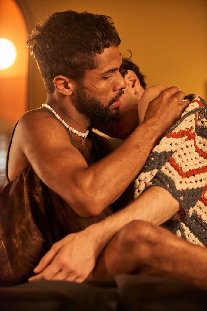 independent gay film with intimate scene and cinematic framing