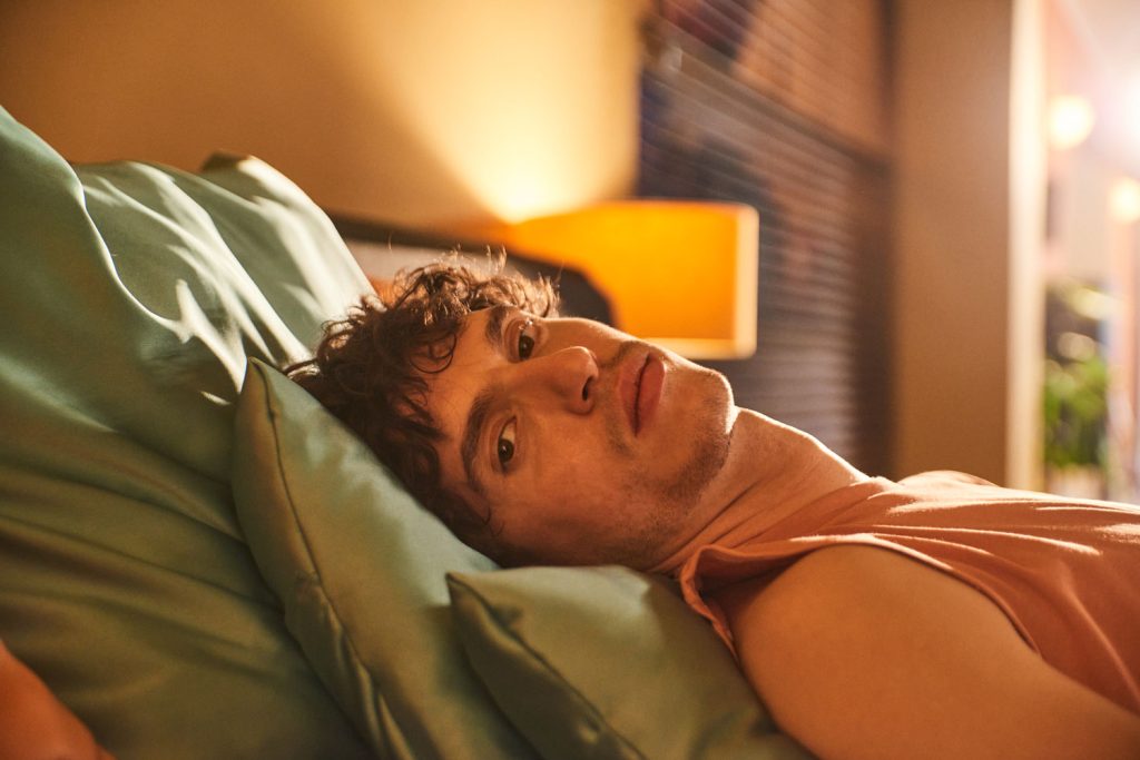 independent gay film with intimate scene and cinematic framing