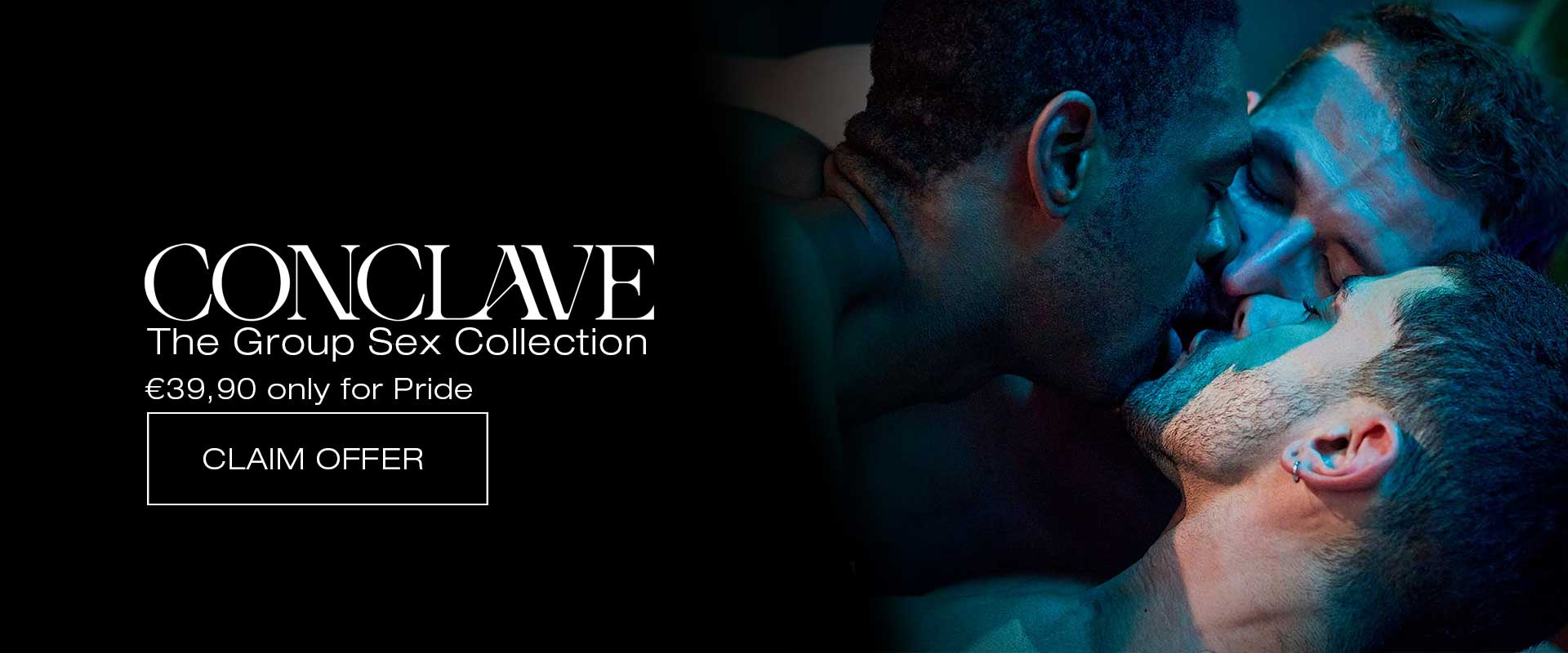 Poster for Bedtime Stories Conclave, a gay erotic film collection exploring group intimacy, desire, friendship, and queer connection through cinematic storytelling.